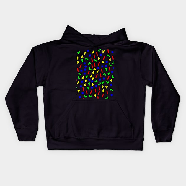 Tetris Blocks Kids Hoodie by Shrenk